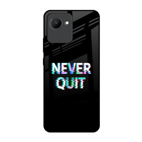 Never Quit Realme C30 Glass Back Cover Online