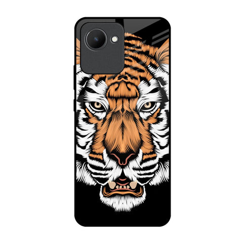 Angry Tiger Realme C30 Glass Back Cover Online