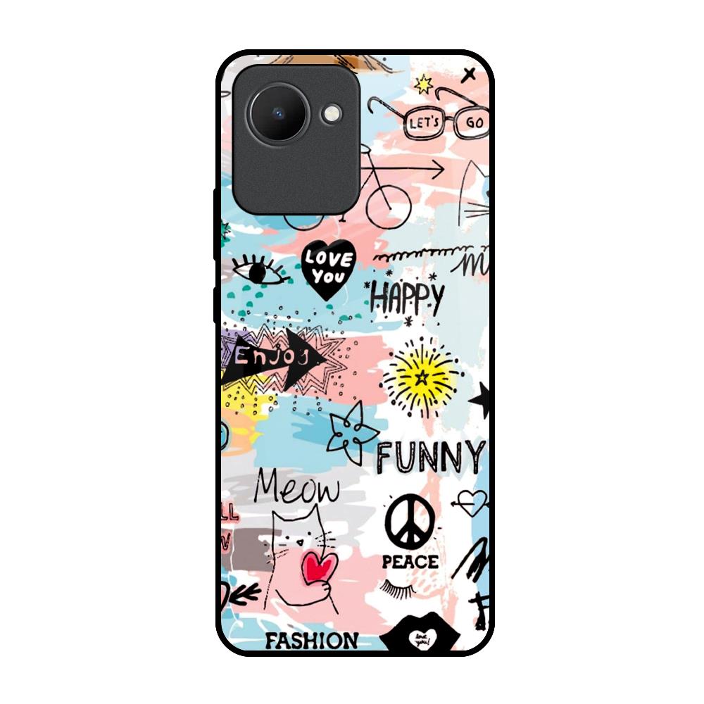 Just For You Realme C30 Glass Back Cover Online