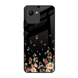 Floating Floral Print Realme C30 Glass Back Cover Online