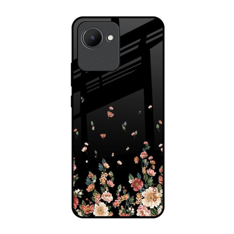 Floating Floral Print Realme C30 Glass Back Cover Online