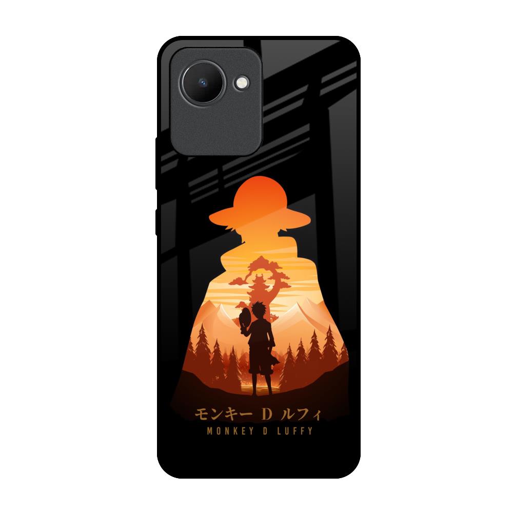 Luffy One Piece Realme C30 Glass Back Cover Online