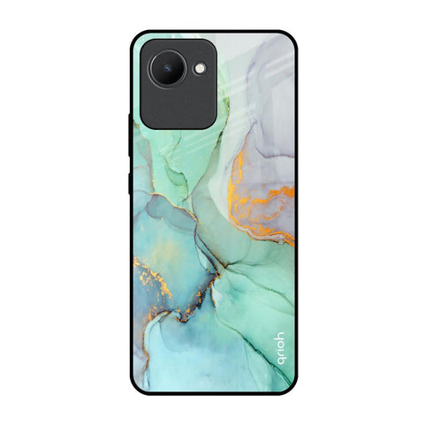 Green Marble Realme C30 Glass Back Cover Online
