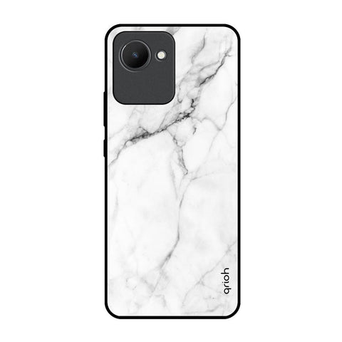 Modern White Marble Realme C30 Glass Back Cover Online