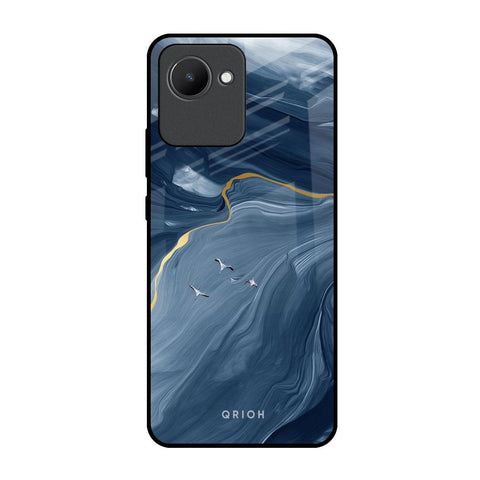 Deep Ocean Marble Realme C30 Glass Back Cover Online