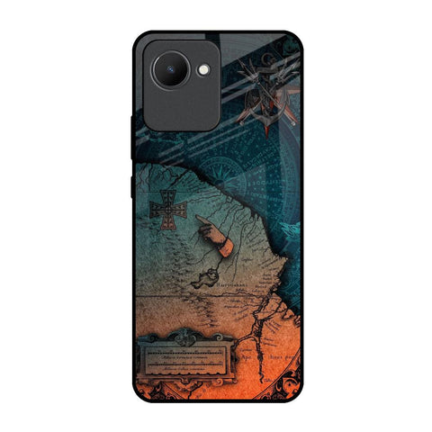 Geographical Map Realme C30 Glass Back Cover Online