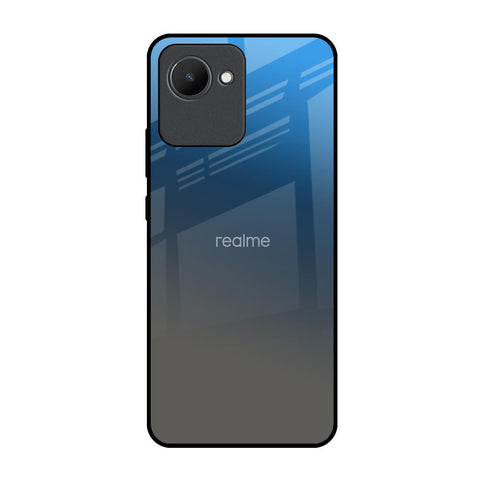 Blue Grey Ombre Realme C30 Glass Back Cover Online