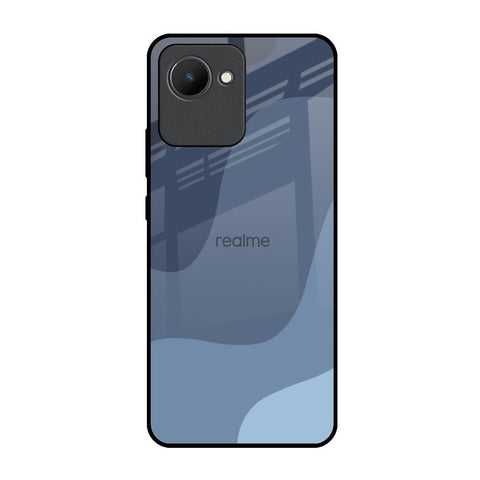 Navy Blue Ombre Realme C30 Glass Back Cover Online