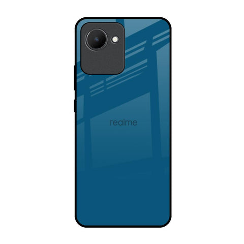 Cobalt Blue Realme C30 Glass Back Cover Online