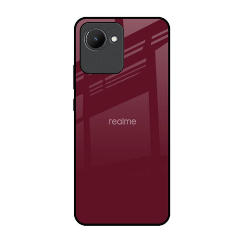 Classic Burgundy Realme C30 Glass Back Cover Online