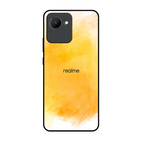 Rustic Orange Realme C30 Glass Back Cover Online