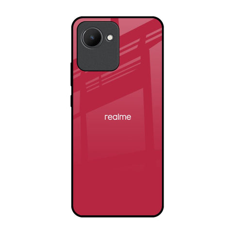 Solo Maroon Realme C30 Glass Back Cover Online