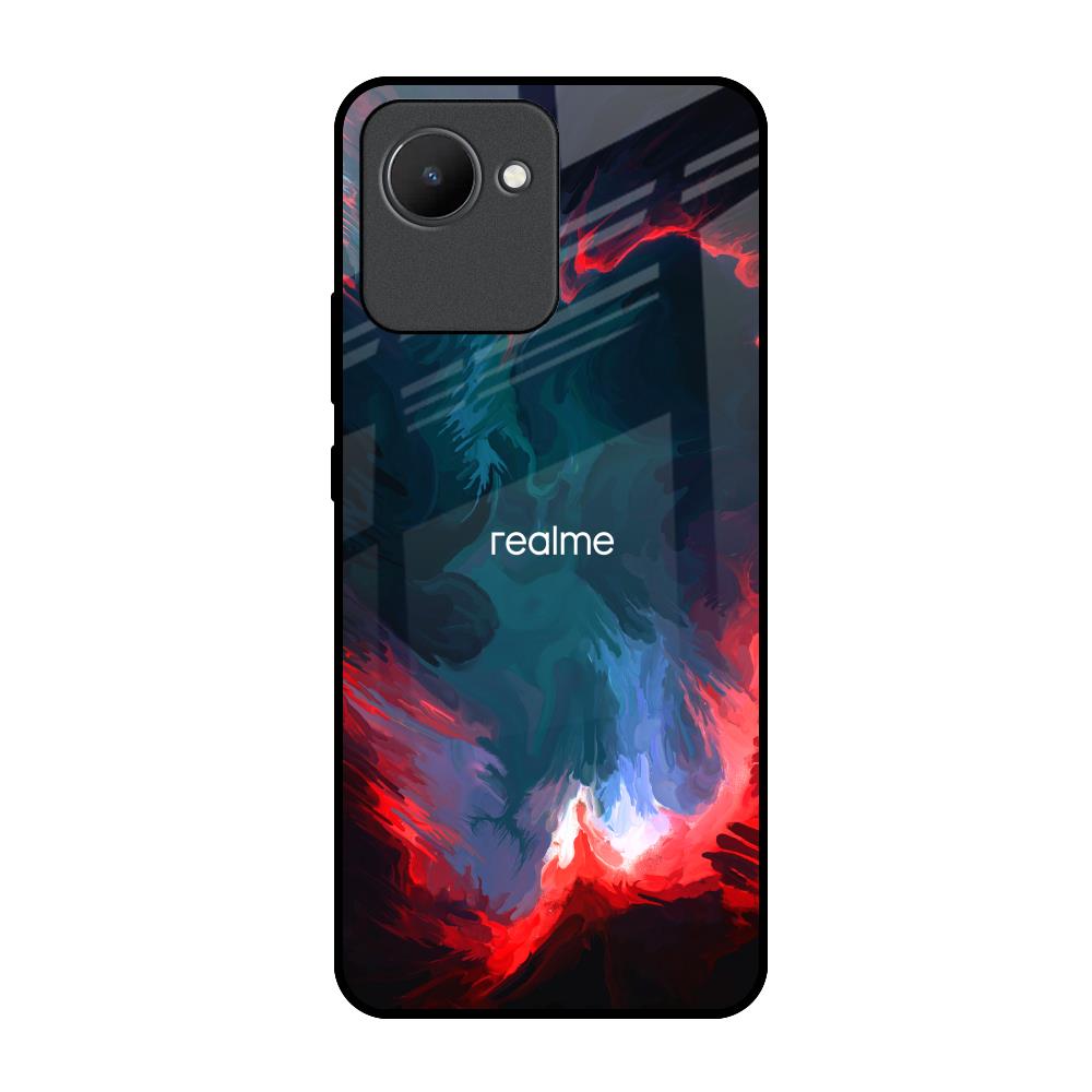 Brush Art Realme C30 Glass Back Cover Online