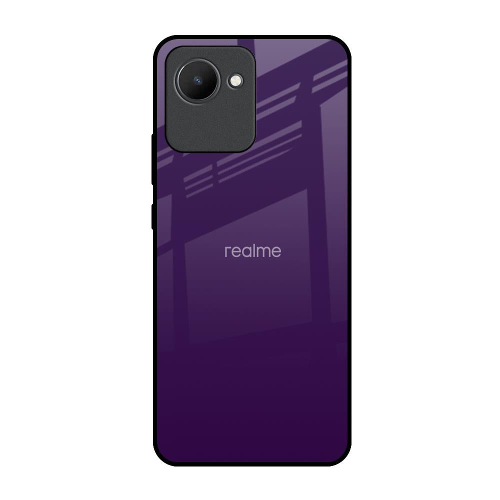 Dark Purple Realme C30 Glass Back Cover Online