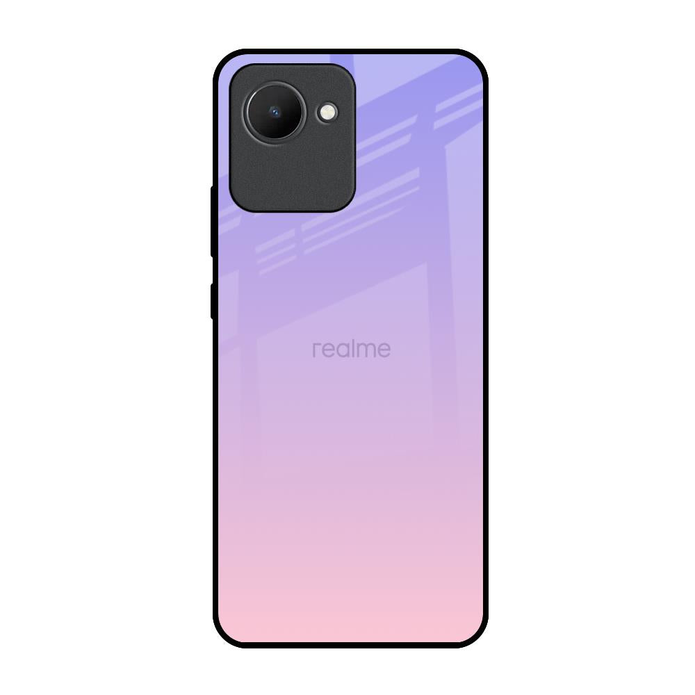 Lavender Gradient Realme C30 Glass Back Cover Online