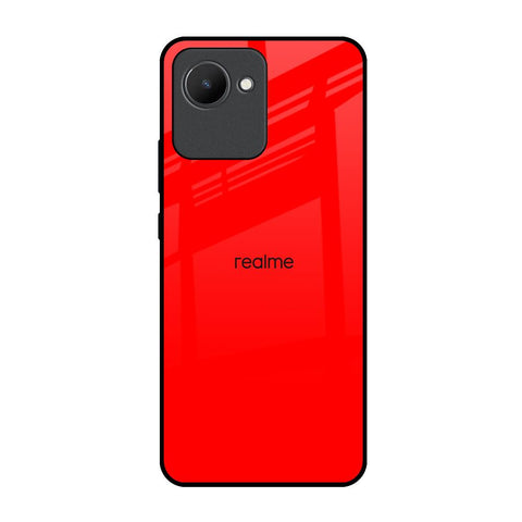 Blood Red Realme C30 Glass Back Cover Online