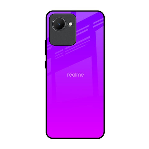 Purple Pink Realme C30 Glass Back Cover Online