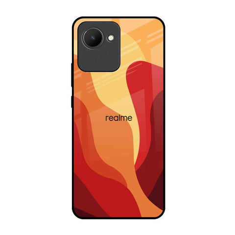 Magma Color Pattern Realme C30 Glass Back Cover Online