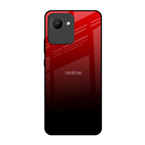 Maroon Faded Realme C30 Glass Back Cover Online