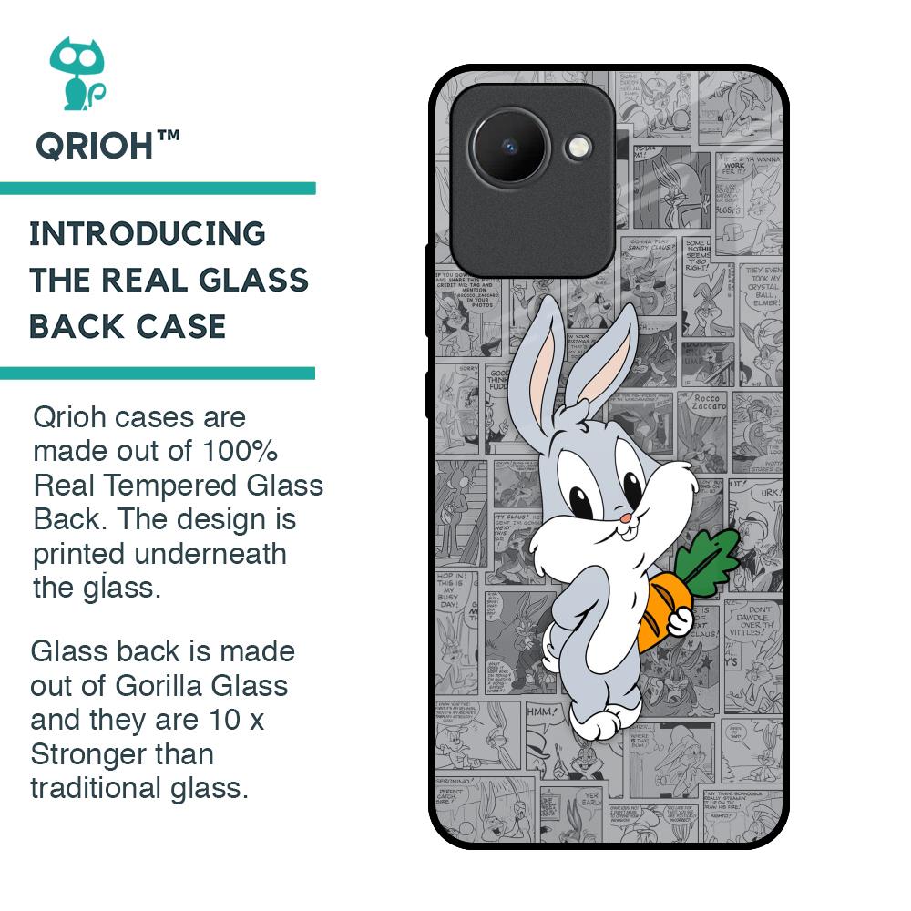 Cute Baby Bunny Glass Case for Realme C30