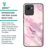 Diamond Pink Gradient Glass Case For Realme C30