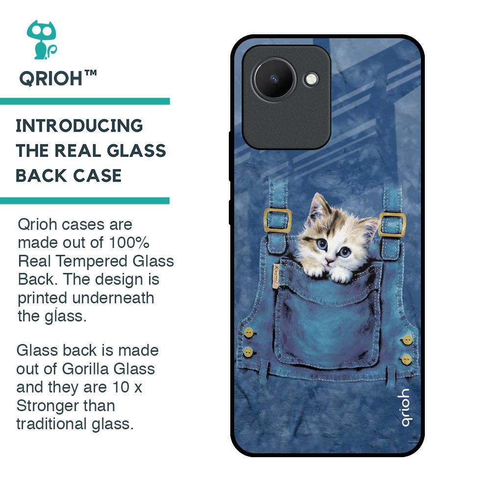 Kitty In Pocket Glass Case For Realme C30