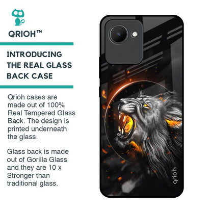 Aggressive Lion Glass Case for Realme C30