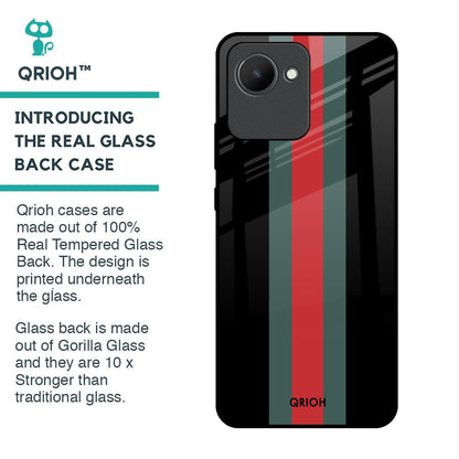 Vertical Stripes Glass Case for Realme C30
