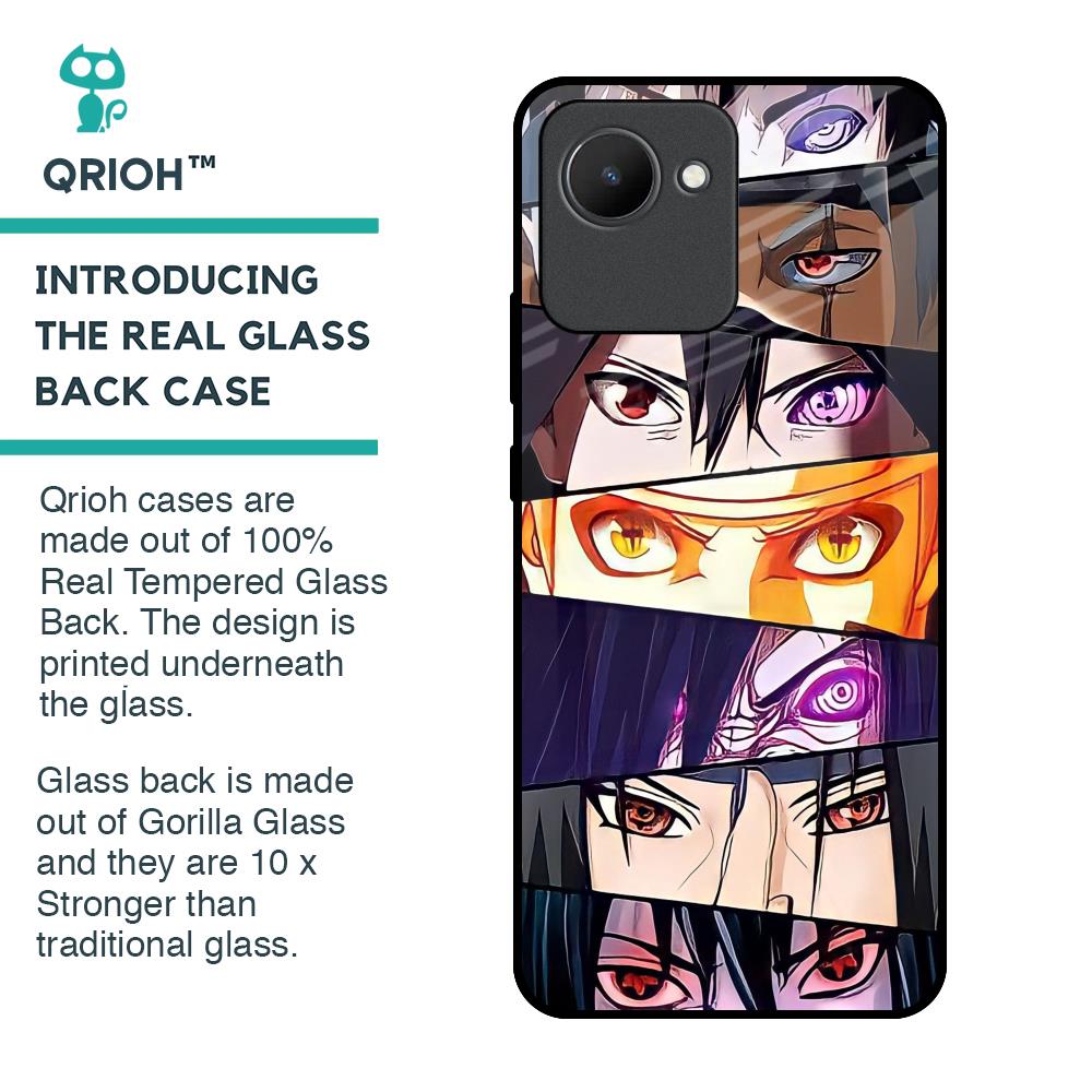 Anime Eyes Glass Case for Realme C30