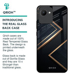 Sleek Golden & Navy Glass Case for Realme C30