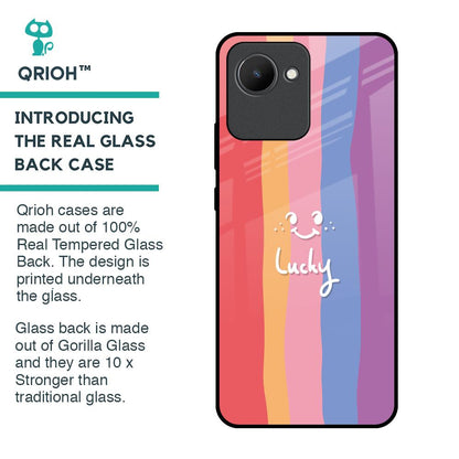 Lucky Abstract Glass Case for Realme C30