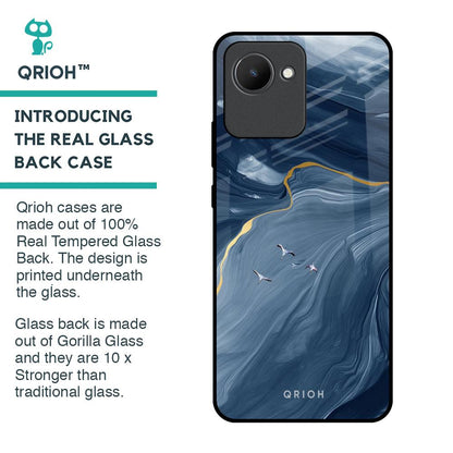 Deep Ocean Marble Glass Case for Realme C30