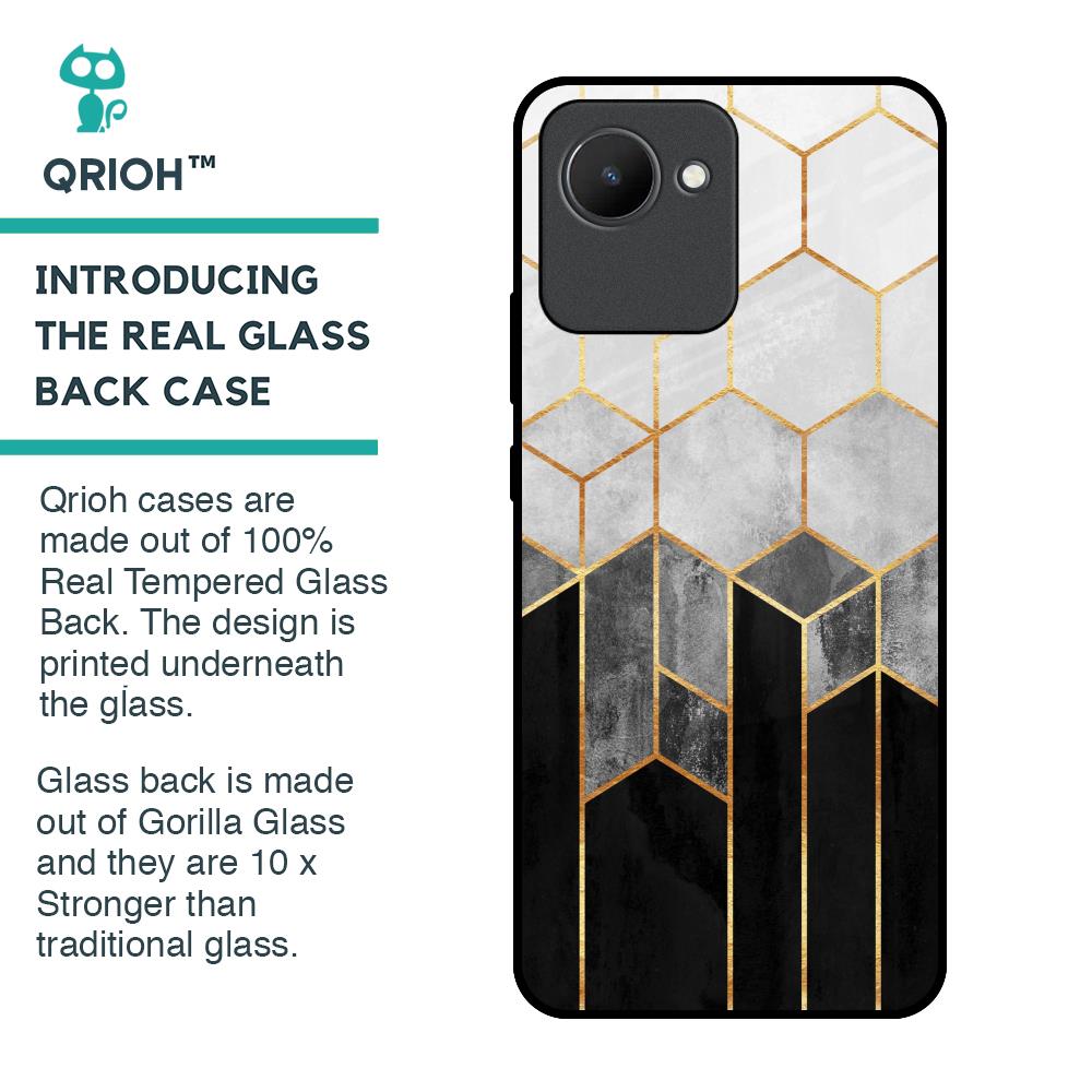 Tricolor Pattern Glass Case for Realme C30