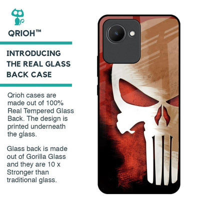 Red Skull Glass Case for Realme C30