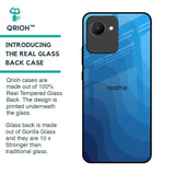 Blue Wave Abstract Glass Case for Realme C30