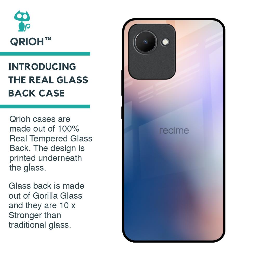Blue Mauve Gradient Glass Case for Realme C30