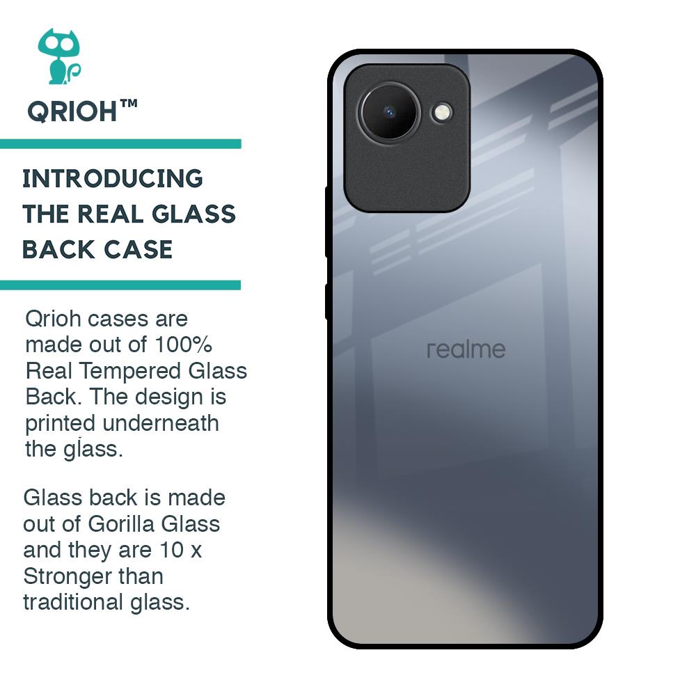Space Grey Gradient Glass Case for Realme C30