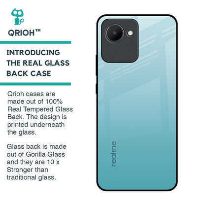 Arctic Blue Glass Case For Realme C30