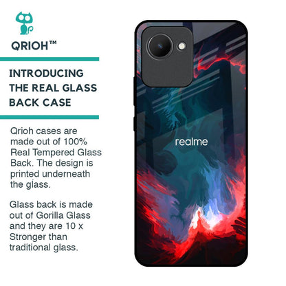 Brush Art Glass Case For Realme C30