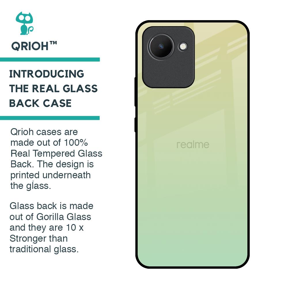 Mint Green Gradient Glass Case for Realme C30