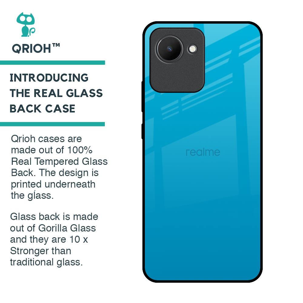 Blue Aqua Glass Case for Realme C30