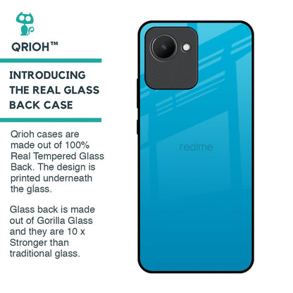 Blue Aqua Glass Case for Realme C30