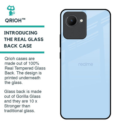 Pastel Sky Blue Glass Case for Realme C30