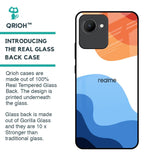 Wavy Color Pattern Glass Case for Realme C30