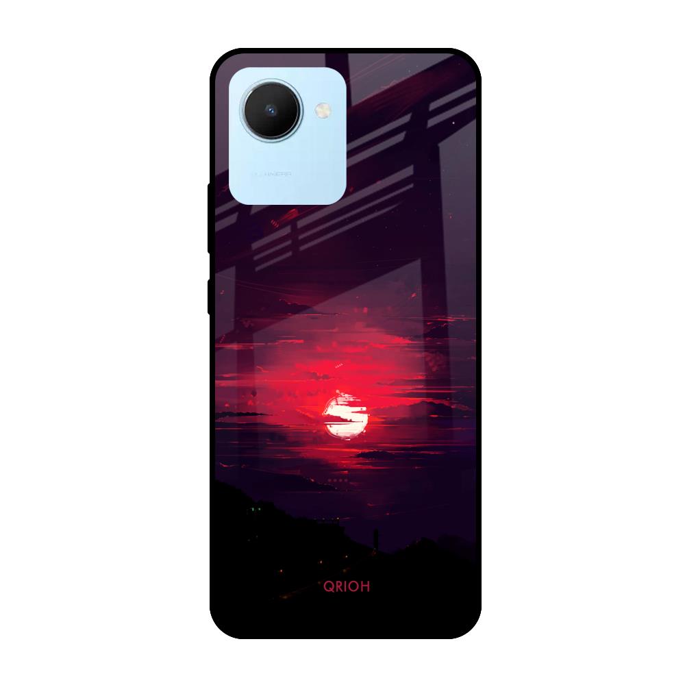 Morning Red Sky Realme C30 Glass Cases & Covers Online