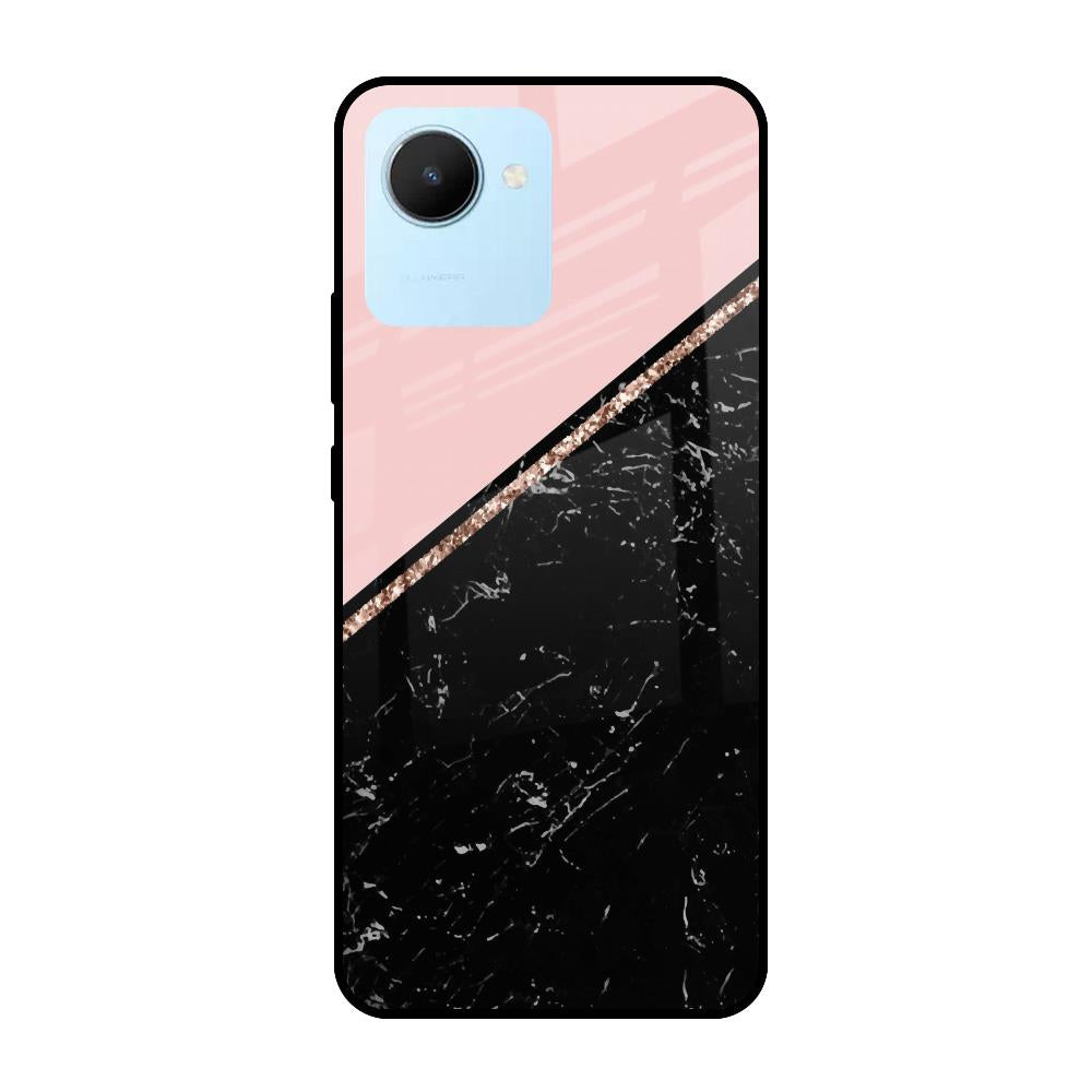 Marble Texture Pink Realme C30 Glass Cases & Covers Online