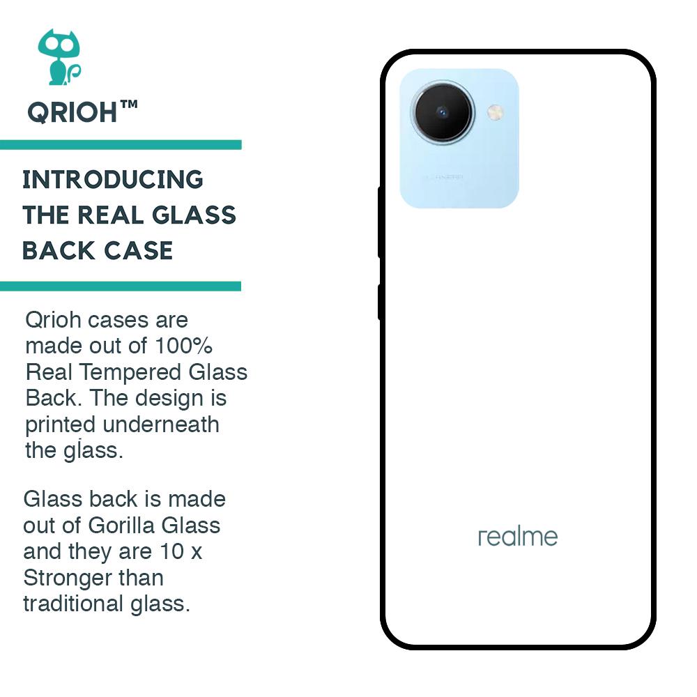 Arctic White Glass Case for Realme C30