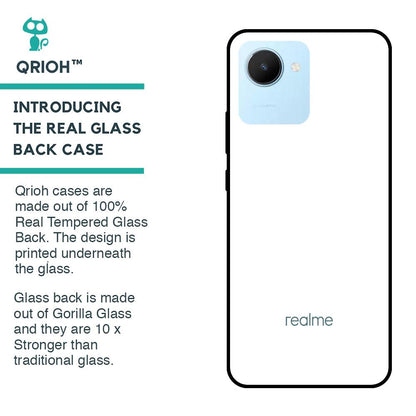 Arctic White Glass Case for Realme C30