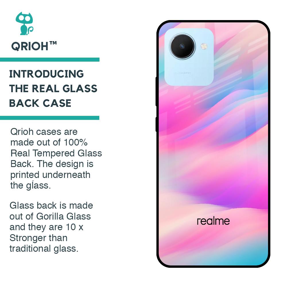 Colorful Waves Glass case for Realme C30