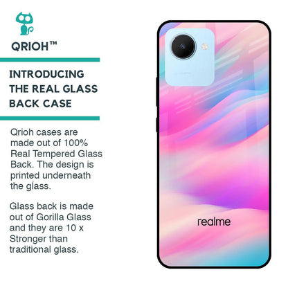 Colorful Waves Glass case for Realme C30